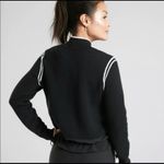 Athleta Venture Black Knit Sweater / Full Zip Jacket Cinchable Hem Size XS Photo 6