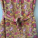 Anthropologie dRA Los Angeles Cassie yellow marigold floral print shirt dress size small Photo 6
