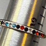 Fashion Ring Multicolor Rhinestone Infinity Band Size 9.25 Stainless Steel 19mm Photo 7