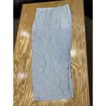 Eileen Fisher Wide-Leg Pant Women's 3X Gray Crinkled Organic Linen Stripe A35 Photo 1