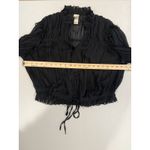 H&M Top Womens Small Black Sheer Party Evening Victorian Dark Romantic Vamp Photo 3