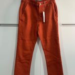 Just USA Size 26/2 Rust Denim High Rise Slim Straight Leg Jeans Chic Neutral NWT Photo 0