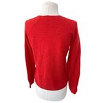 Eileen Fisher Organic Cotton Linen Waffle Knit V Neck Long Sleeve Orange S Photo 2