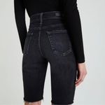 AG Adriano Goldschmied Adriano Goldschmied Chrissy Bermuda Raw Hem Jean Shorts Dark Wash Black Size 26 Photo 1