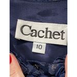 VTG Cachet Embossed Longline Mockneck Kimono Jacket Sz 10 Short Sleeve Deadstock Blue Photo 4