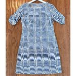 Ellie Kai blue and white waves boatneck sheath dress 4 Blue Photo 2