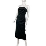 Entro  Black Strapless Midi Dress Cotton‎ Blend Bodycon Cocktail Party Women's M Photo 1