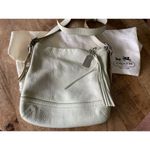 Coach  Leather Crossbody Bag  Mint-Green Pebbled Leather Tassel Shoulder Purse Photo 1