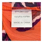 JODIFL  Orange Print Blouse Long Sleeve Button Down Shirt Women Size Medium‎ New Photo 8