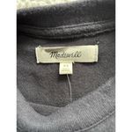 Madewell  Woman Side Gather Long Sleeve Top in Black Crewneck T-shirt Size XS Photo 3