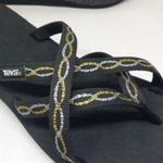 Teva Mush Mandalyn Ola 2 Wedge Sandal-Size 11-Strappy Thong-Gold/Black-Comfort Photo 6