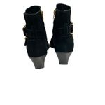 NIB Dolce Vita Ramone Buckle Black Onyx Suede Western Style Ankle Boots Sz 9 Photo 3