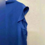 Generic Women's Summer Casual Solid Sleeveless Ruffle Elegant Blue Blouse Sz 2X‎ Photo 4