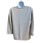 Christopher & Banks Cream Sweater with Snap Detail Women's Large Photo 2
