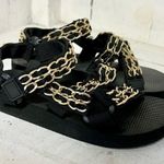 NEW Arizona Love Trekky Chain Flat Slip On Sport Sandals Black Womens EU 36/US 6 Photo 1