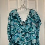 No Boundaries  Blue Palm Print Swim Coverup size M Photo 4