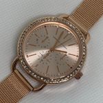 Adrienne Vittadini watch women rose gold tone crystals 37mm mesh band running Photo 1