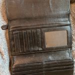 Coach Vintage  Wallet Black Signature Buckle Trifold Jacquard Leather Photo 4