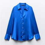 ZARA  Satin Effect Button Down Top Photo 0