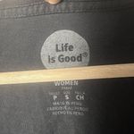 Life is Good T Shirt Womens Small Gray Top Long Sleeve Outdoors I Like It Here Photo 2
