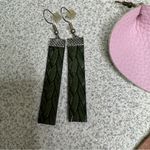 Lot of 3 faux leather dangle earrings Pink Photo 1