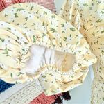 Sabo Skirt Luxe Xandria Silky Ditsy Floral Mini Dress Yellow Sz M NWT Photo 4