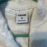 Gymshark  x Whitney Simmons White Fuzzy Jacket Size XS Full Zip Athletic Crop Photo 5