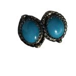 Southwestern Sterling Silver Natural Sleeping Beauty Turquoise Stud Earrings Blue Photo 5