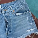 AGOLDE Women's Blue Denim Shorts Button Fly 27 Photo 3