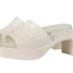 Gucci 60mm Rubber Logo Sandal Slipper Size 39 Photo 0