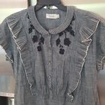 Coach 💕💕 Chambray Short Prairie Dress  ~ Blue 12 EUC 100% Cotton Prairie Chic Photo 10