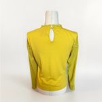 Anthropologie James Coviello  Crochet Lace‎ Yellow Long Sleeve Top Size S Photo 4