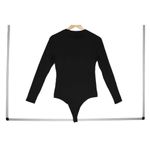 Abercrombie & Fitch Womens  Soft Collection Black Stretch Bodysuit Top Size Large Photo 1