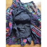 TravelSmith Swing Maxi Skirt Crinkle Cotton Tiered Peasant Colorful Boho Sz PL Black Photo 5