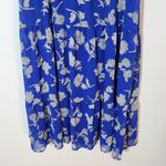 Lulus  Blue Floral Print Midi Dress Size Medium Wedding Guest Dress Photo 4