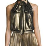 Haute Hippie  gold‎ halter top XS Photo 0