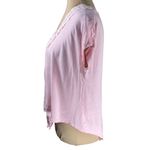 SheIn  Women's Tie Front Top Cap Sleeve Crochet Lightweight Pink Size S Small Photo 1