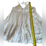 American Eagle  Babydoll Mini Dress Strappy Open Back Womens Size Large White Photo 13