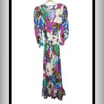 LA DoubleJ Multicolor Floral Long Sleeve Dress size XS Pink Photo 1