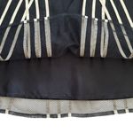 Loft Ann Taylor  Skirt Black Tulle Cream Piping A-Line Midi Skirt Size 4 Petite Photo 6