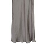 Free People  Normani Satin Silver Metallic Effect Midi Skirt Flowy Lightweight 2 Photo 3