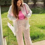 Blue Blush Floral Wide Leg Bottoms Photo 10