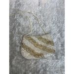 La Regale  Ivory Gold Full Beaded Bags Long String 9 x 6" Photo 1