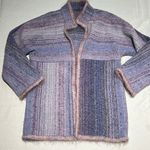 One of a Kind vintage Hand Knit Wool mixture cardigan, sweater Size M Purple Size M Photo 0
