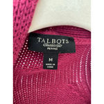 Talbots  Magenta Open Front Cardigan Cotton Knit Parisian Scandi Cottagecore MP Photo 3