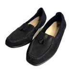 SAS hope slip on ladies size 10.5 W Black Suede Loafers Tassel Comfort Flats Photo 0