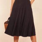 Reformation Ribbed Skirt molly knit midi womens Black xsmall minimalist Photo 0