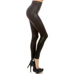 Yelete Disco Dot Seamless Fleece Lined Leggings Black OS Photo 8