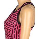 Athleta dark pink and black striped tank top with criss-cross back. Medium. EUC Photo 6