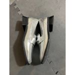 Anthropologie  Vicenza Silver Metallic Loafers Womens Shoes Size USA 6 Photo 3